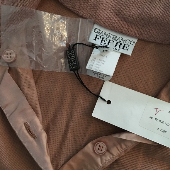 Vintage Short sleeved button down pique polo shirt with double collar - Picture 8 of 8